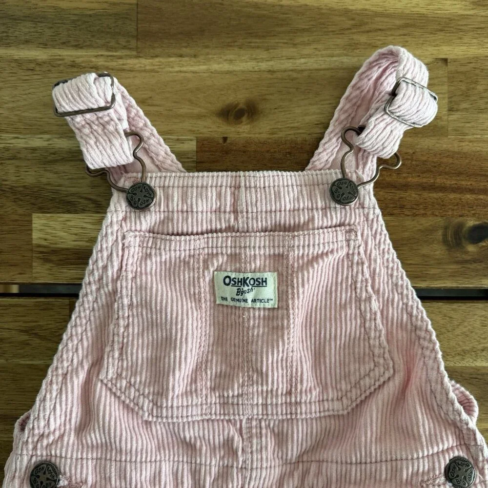 Oshkosh B'gosh Girl's 4T Corduroy Overall PINK‎ Preppy Classic School Play